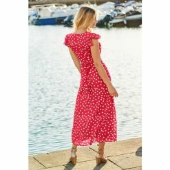 Sosandar Red Tie Back Maxi Dress -Sosandar unnamed file 849