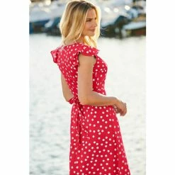 Sosandar Red Tie Back Maxi Dress -Sosandar unnamed file 850