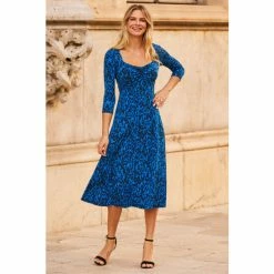 Sosandar Neutral Sweetheart Neck Midi Dress