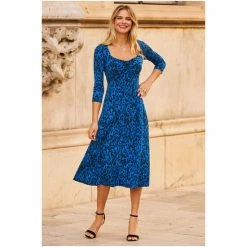 Sosandar Neutral Sweetheart Neck Midi Dress -Sosandar unnamed file 877