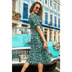 Sosandar Green Wrap Dress -Sosandar unnamed file 940